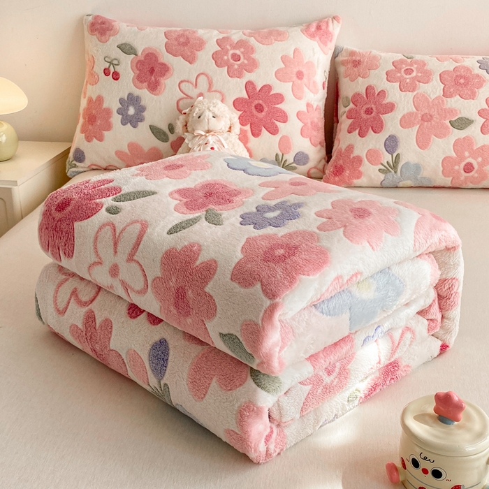 91家纺网 家纺一手货源 找家纺 爱彼家纺 2025热门冬季加厚雪花绒印花多功能毛毯毯子修色图-系列二 小岛来信