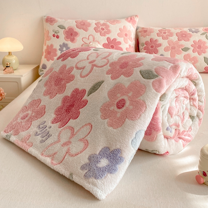 91家纺网 家纺一手货源 找家纺 爱彼家纺 2025热门冬季加厚雪花绒印花多功能毛毯毯子修色图-系列二 小岛来信