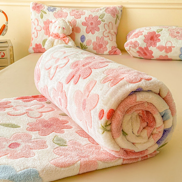 91家纺网 家纺一手货源 找家纺 爱彼家纺 2025热门冬季加厚雪花绒印花多功能毛毯毯子修色图-系列二 小岛来信