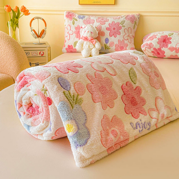 91家纺网 家纺一手货源 找家纺 爱彼家纺 2025热门冬季加厚雪花绒印花多功能毛毯毯子修色图-系列二 小岛来信