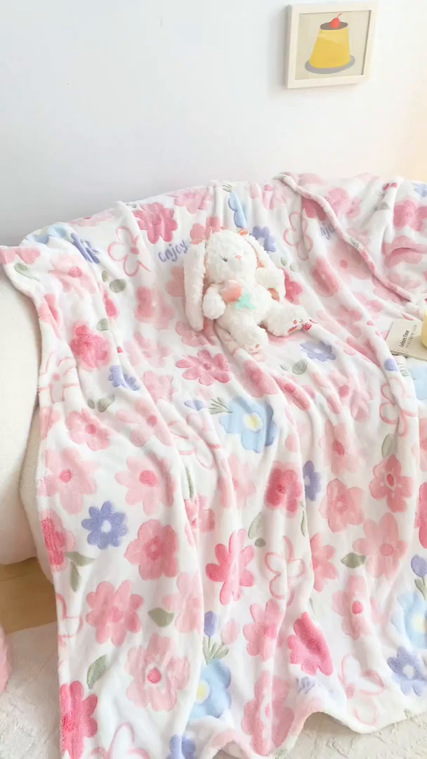 91家纺网 家纺一手货源 找家纺 爱彼家纺 2025热门冬季加厚雪花绒印花多功能毛毯毯子修色图-系列二 小岛来信