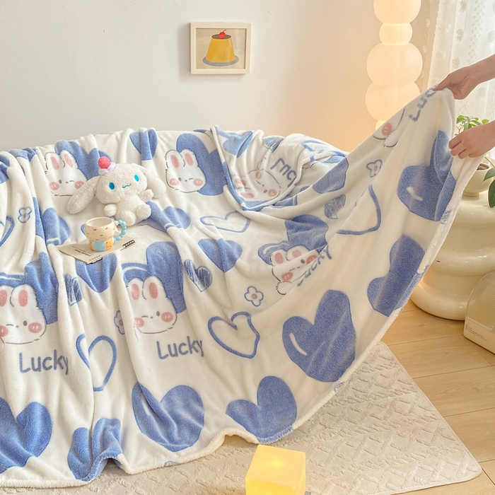 91家纺网 家纺一手货源 找家纺 爱彼家纺 2025热门冬季加厚雪花绒印花多功能毛毯毯子修色图-系列二 心相印