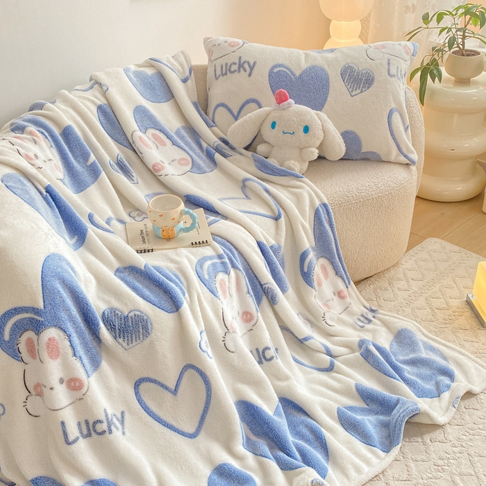 91家纺网 家纺一手货源 找家纺 爱彼家纺 2025热门冬季加厚雪花绒印花多功能毛毯毯子修色图-系列二 心相印