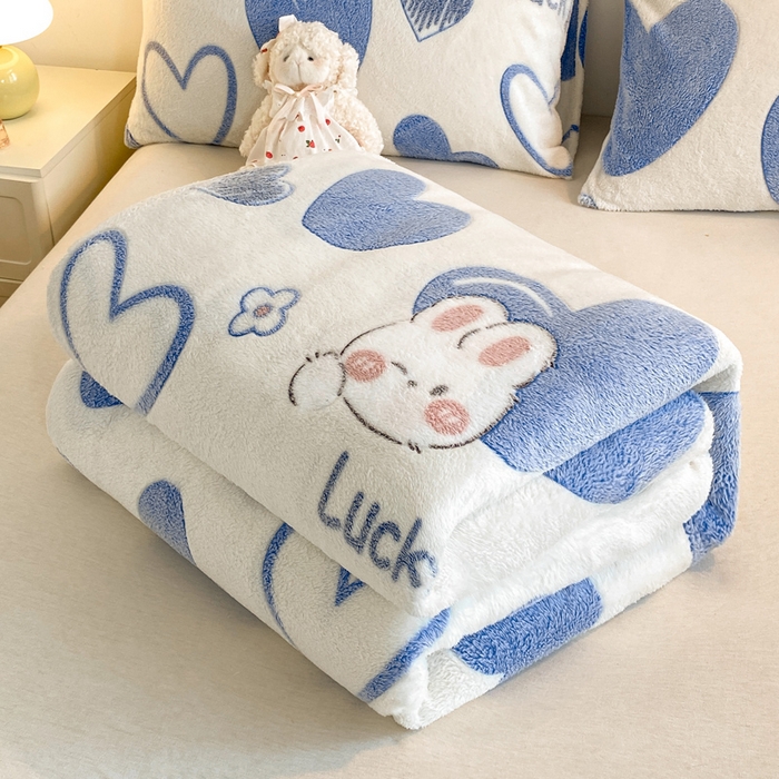 91家纺网 家纺一手货源 找家纺 爱彼家纺 2025热门冬季加厚雪花绒印花多功能毛毯毯子修色图-系列二 心相印