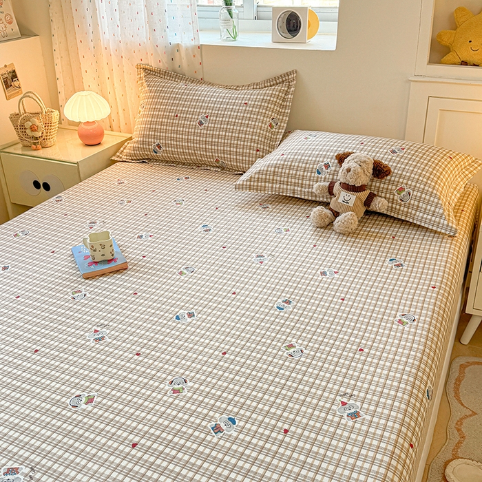 91家纺网 家纺一手货源 找家纺 名优家纺 2026新款12868全棉印花床笠 帽子比熊