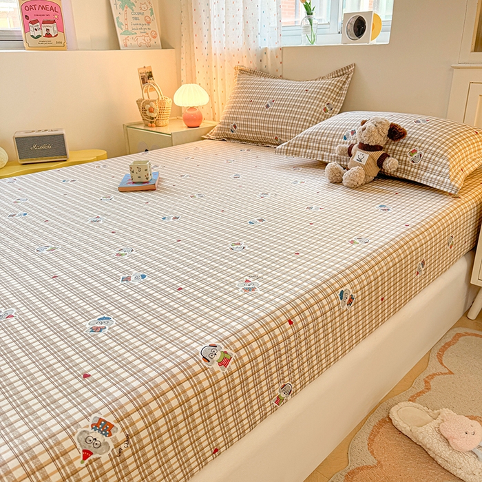 91家纺网 家纺一手货源 找家纺 名优家纺 2026新款12868全棉印花床笠 帽子比熊