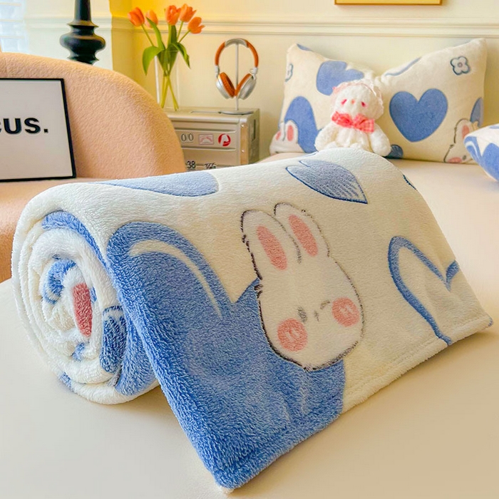 91家纺网 家纺一手货源 找家纺 爱彼家纺 2025热门冬季加厚雪花绒印花多功能毛毯毯子修色图-系列二 心相印