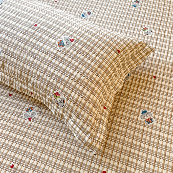 91家纺网 家纺一手货源 找家纺 名优家纺 2026新款12868全棉印花床笠 帽子比熊