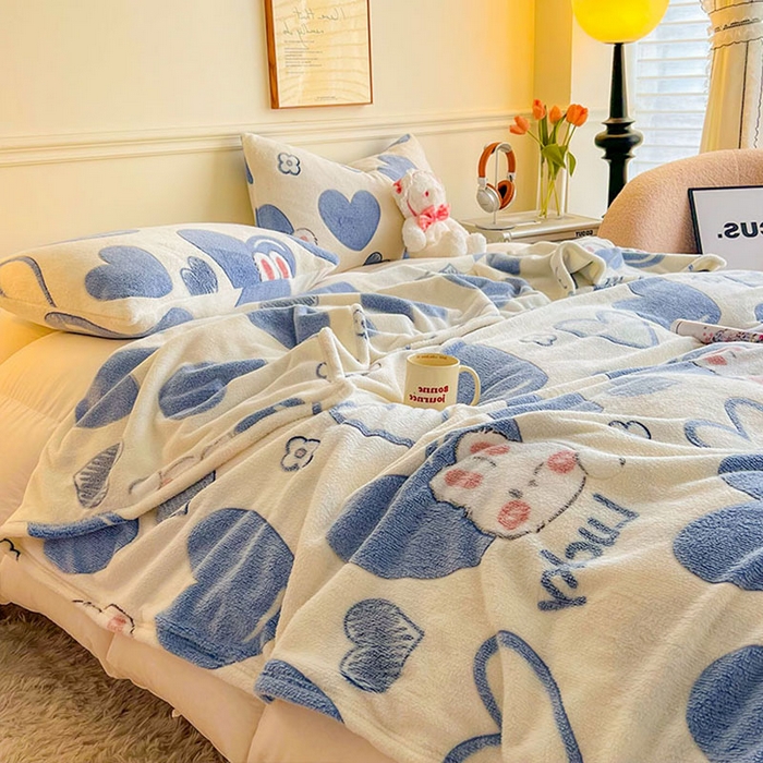 91家纺网 家纺一手货源 找家纺 爱彼家纺 2025热门冬季加厚雪花绒印花多功能毛毯毯子修色图-系列二 心相印