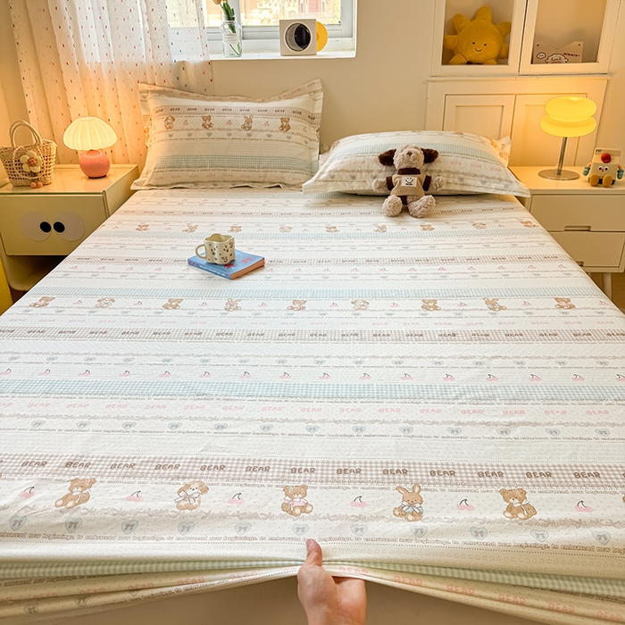 91家纺网 家纺一手货源 找家纺 名优家纺 2026新款12868全棉印花床笠 西西莉亚