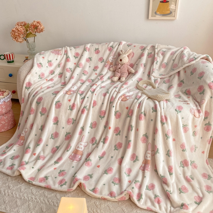 91家纺网 家纺一手货源 找家纺 爱彼家纺 2025热门冬季加厚雪花绒印花多功能毛毯毯子修色图-系列二 月光春意