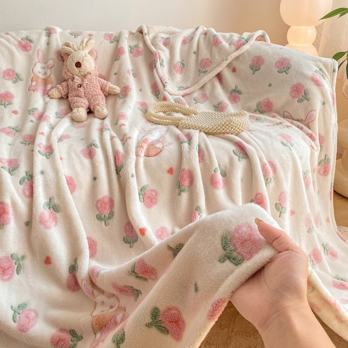 91家纺网 家纺一手货源 找家纺 爱彼家纺 2025热门冬季加厚雪花绒印花多功能毛毯毯子修色图-系列二 月光春意