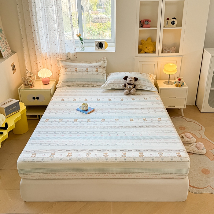 91家纺网 家纺一手货源 找家纺 名优家纺 2026新款12868全棉印花床笠 西西莉亚