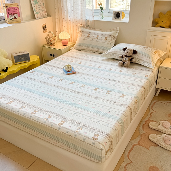 91家纺网 家纺一手货源 找家纺 名优家纺 2026新款12868全棉印花床笠 西西莉亚