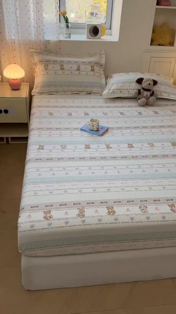 91家纺网 家纺一手货源 找家纺 名优家纺 2026新款12868全棉印花床笠 西西莉亚