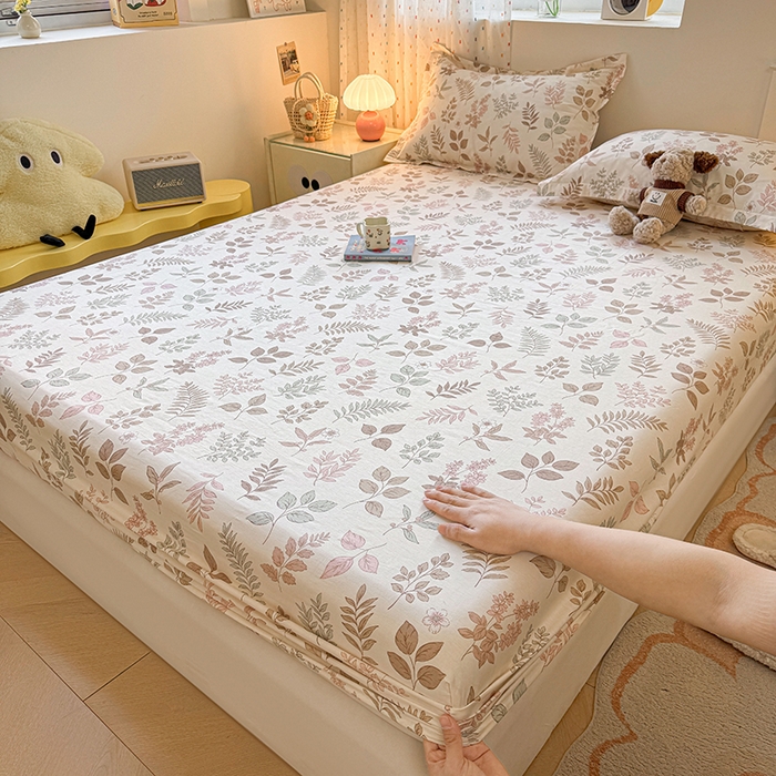 名优家纺 2026新款12868全棉印花床笠 夏瑾