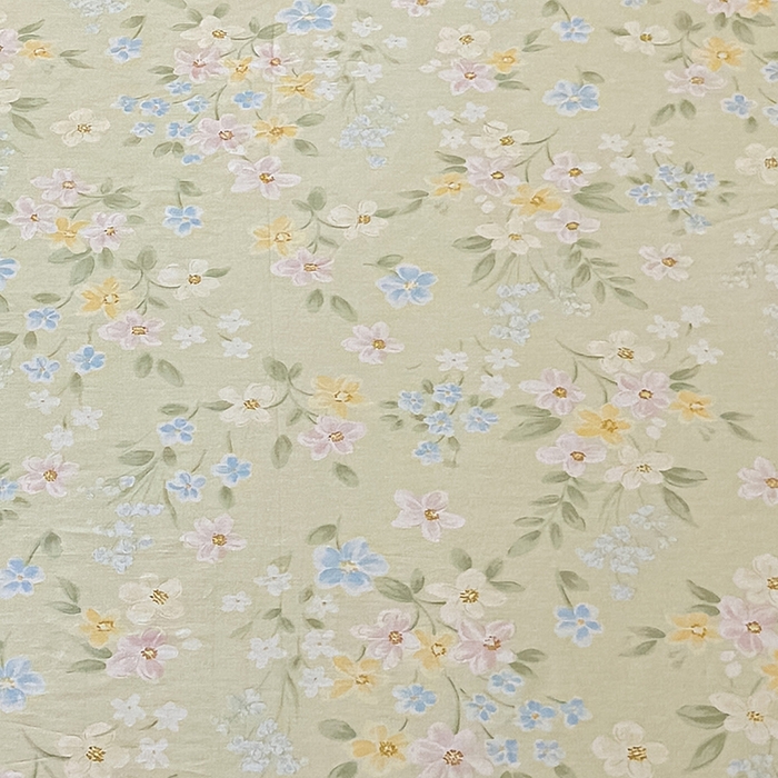 91家纺网 家纺一手货源 找家纺 名优家纺 2026新款12868全棉印花床笠 徐徐花开