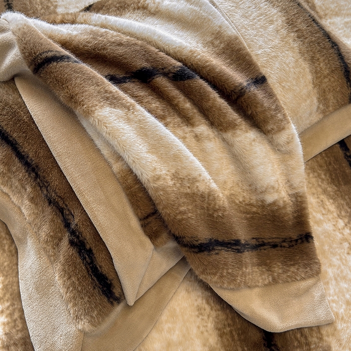 91家纺网 家纺一手货源 找家纺 若未家居 LOVEWE HOUSE 2025新款轻奢意式风仿真貂绒床盖四件套A版400克B版260克-北国雪乡 北国雪乡 驼