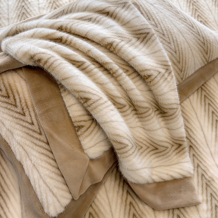 91家纺网 家纺一手货源 找家纺 （总）若未家居 LOVEWE HOUSE 2025新款轻奢中古风风仿真貂绒床盖四件套A版400克B版260克-阿波罗