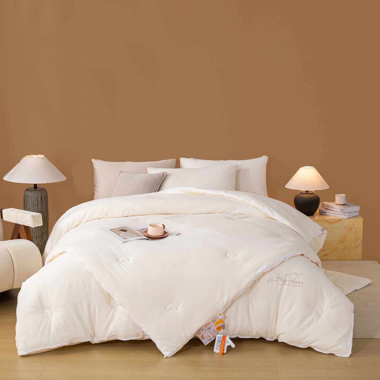 91家纺网 家纺一手货源 找家纺 （总）心悦家纺 2025新款全棉桑蚕丝大豆蛋白被  被子被芯