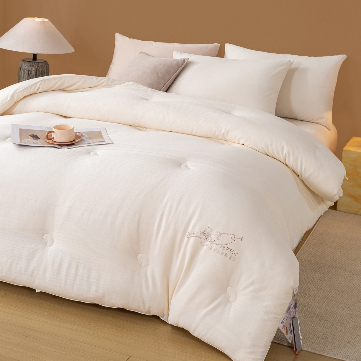 91家纺网 家纺一手货源 找家纺 （总）心悦家纺 2025新款全棉桑蚕丝大豆蛋白被  被子被芯