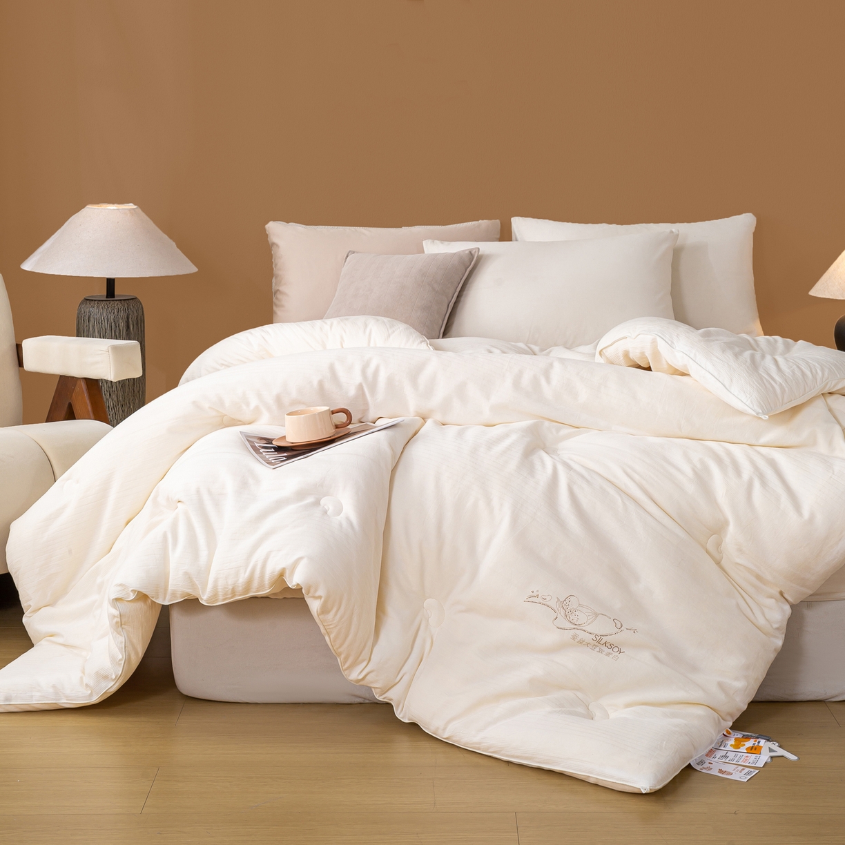 91家纺网 家纺一手货源 找家纺 （总）心悦家纺 2025新款全棉桑蚕丝大豆蛋白被  被子被芯