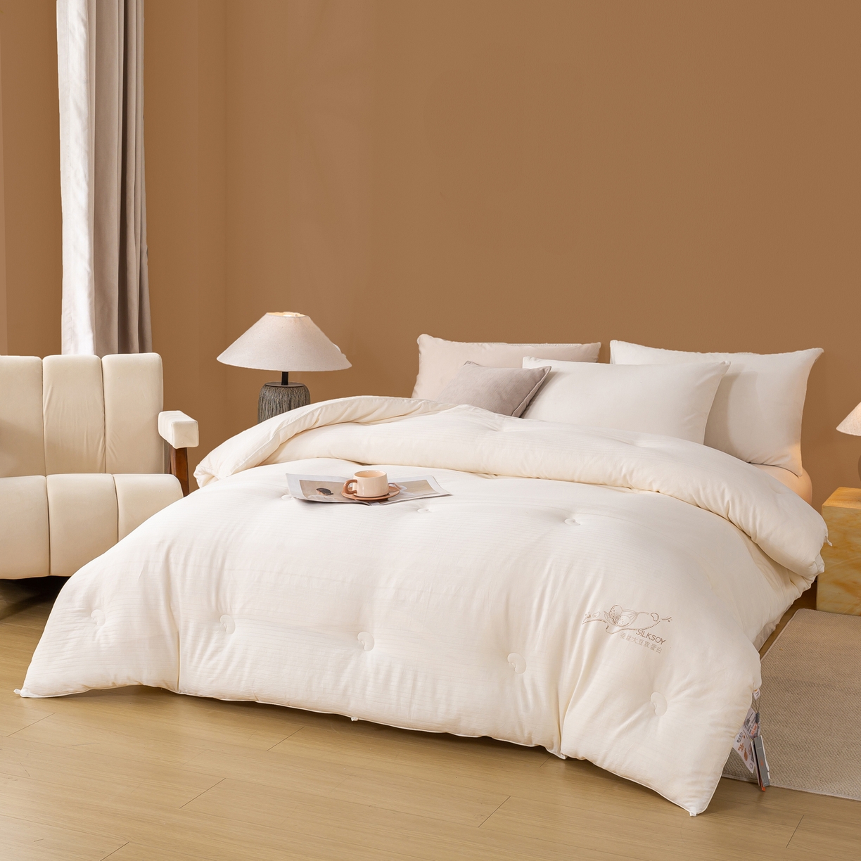 91家纺网 家纺一手货源 找家纺 （总）心悦家纺 2025新款全棉桑蚕丝大豆蛋白被  被子被芯