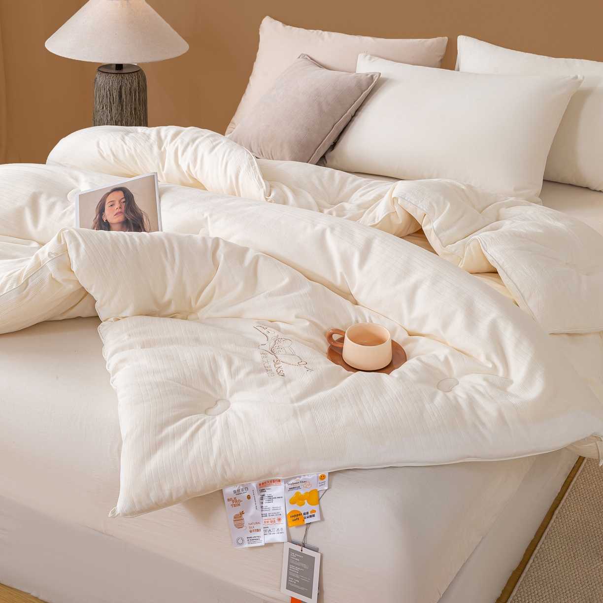 91家纺网 家纺一手货源 找家纺 （总）心悦家纺 2025新款全棉桑蚕丝大豆蛋白被  被子被芯