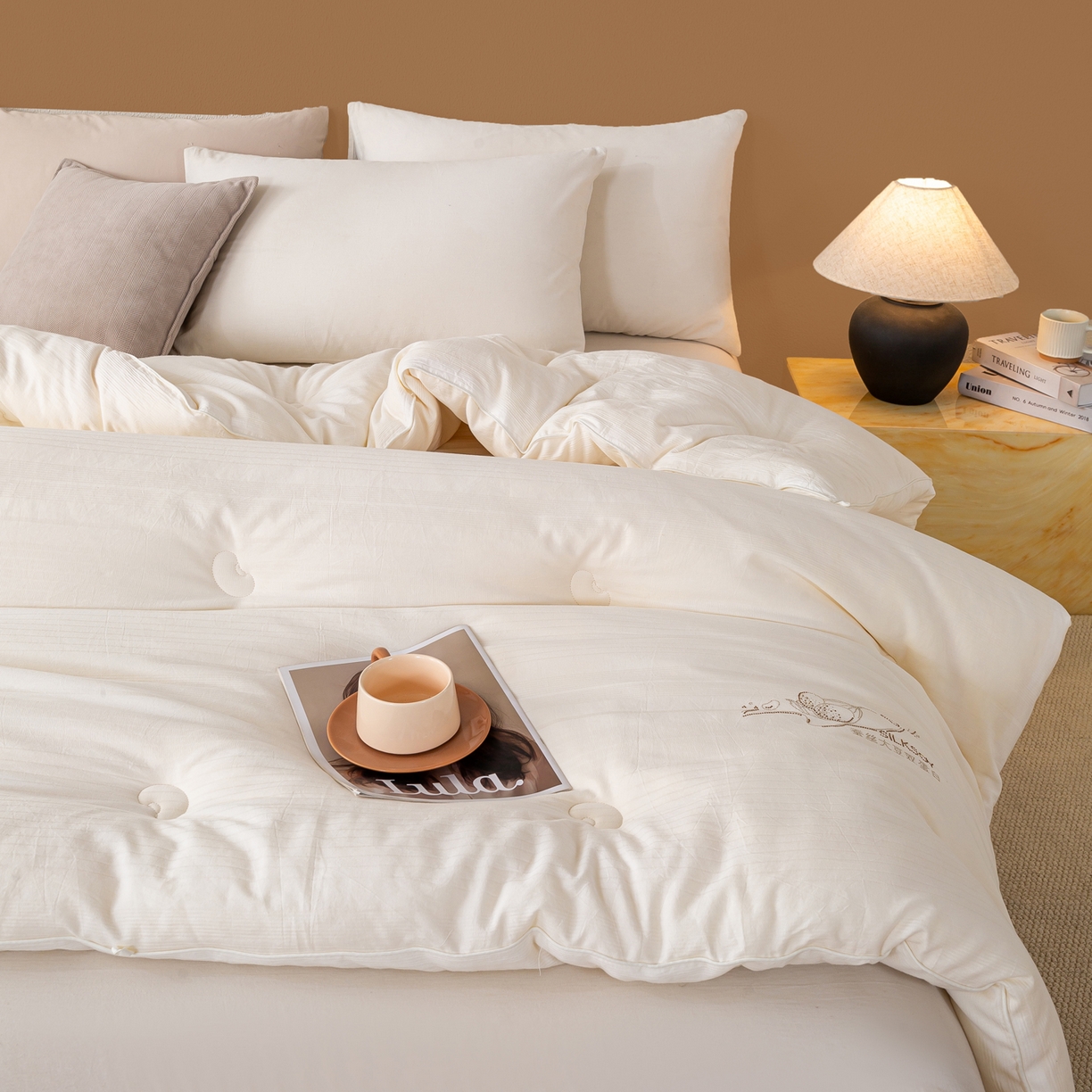 91家纺网 家纺一手货源 找家纺 （总）心悦家纺 2025新款全棉桑蚕丝大豆蛋白被  被子被芯