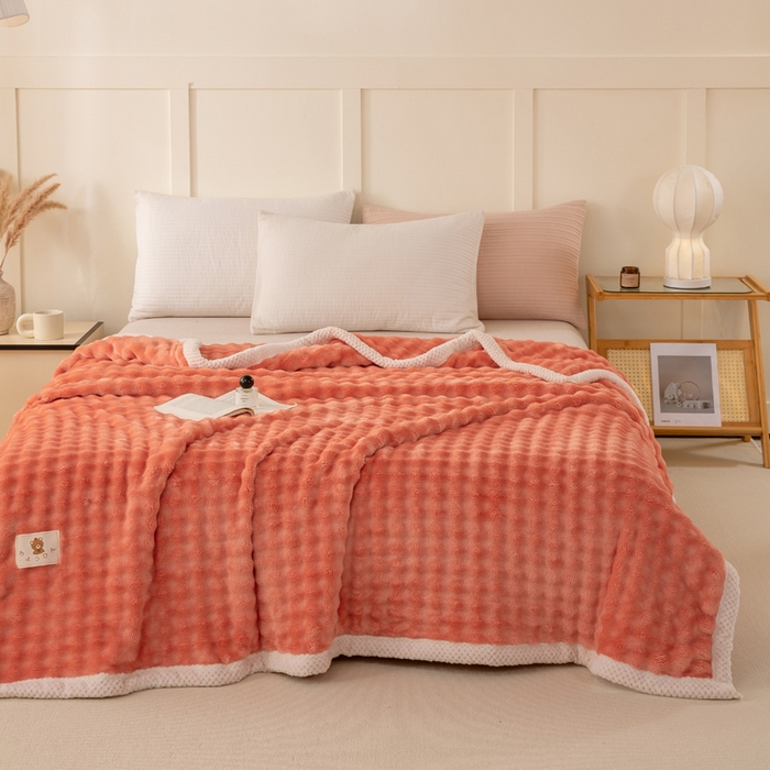 91家纺网 家纺一手货源 找家纺 （总）爱彼家纺 2025热门冬季新款玉兔云绒毛毯单盖毯-多主图系列一