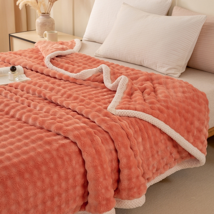 91家纺网 家纺一手货源 找家纺 （总）爱彼家纺 2025热门冬季新款玉兔云绒毛毯单盖毯-多主图系列一