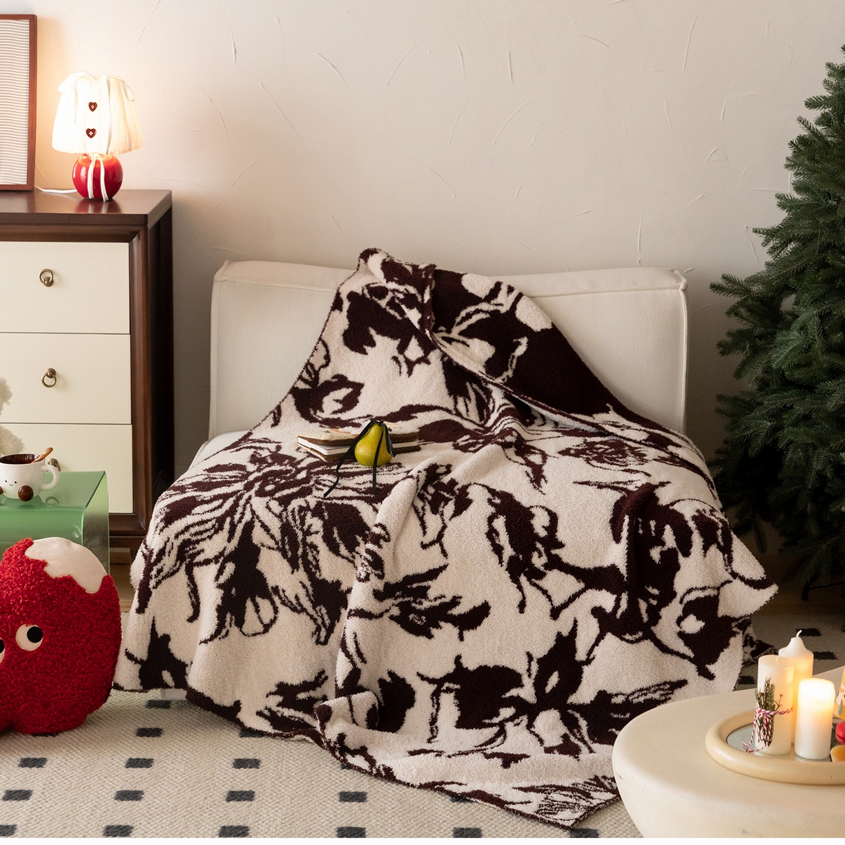 91家纺网 家纺一手货源 找家纺 （总）多乐娜 2025新款原创设计半边绒毛毯盖毯沙发毯毯子