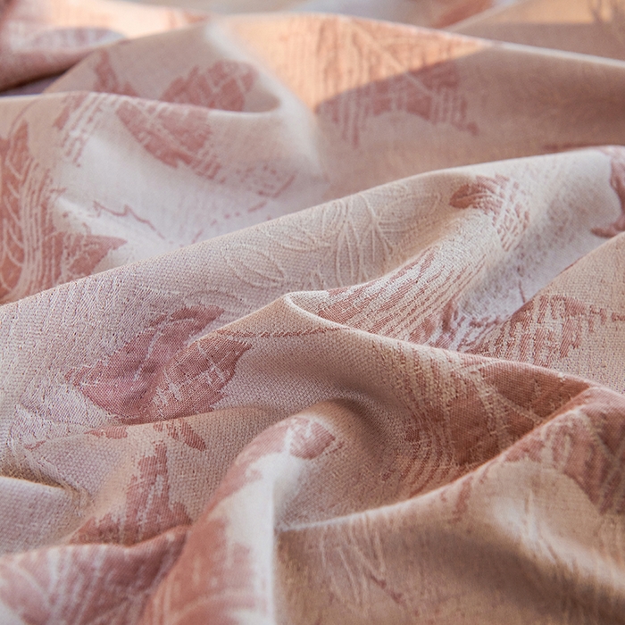 91家纺网 家纺一手货源 找家纺 棠薇家纺 2025新款全棉纱布枕套厚枕套 枫叶浅豆沙