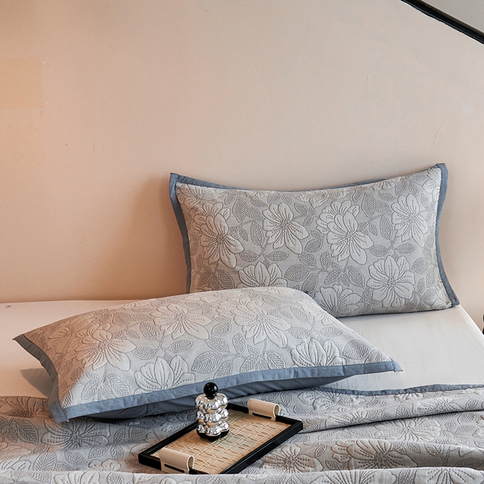 91家纺网 家纺一手货源 找家纺 棠薇家纺 2025新款全棉纱布枕套厚枕套 花影