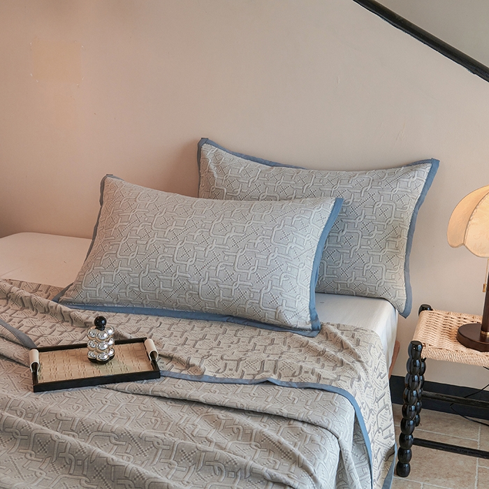 91家纺网 家纺一手货源 找家纺 棠薇家纺 2025新款全棉纱布枕套厚枕套 雅格灰