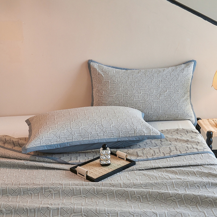 91家纺网 家纺一手货源 找家纺 棠薇家纺 2025新款全棉纱布枕套厚枕套 雅格灰