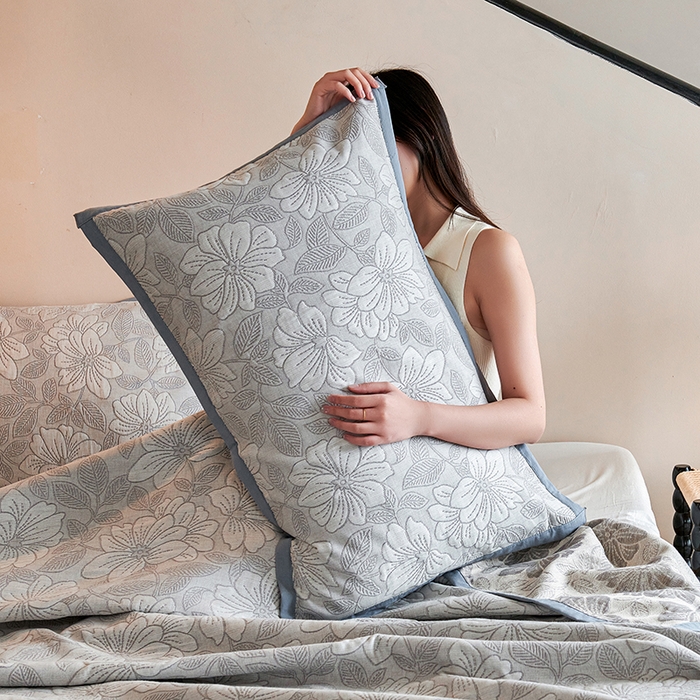 91家纺网 家纺一手货源 找家纺 （总）棠薇家纺 2025新款全棉纱布枕套厚枕套