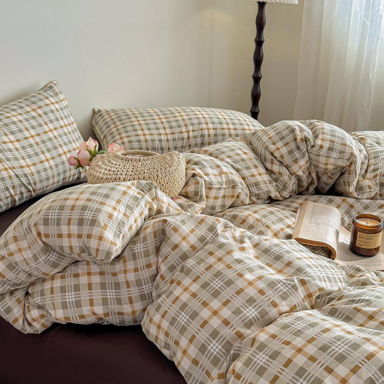 91家纺网 家纺一手货源 找家纺 （总）麦乐迪 2025新款10A抗菌亲肤云朵双层纱无印风水洗棉三件套四件套（提供买家秀和抗菌检测报告）