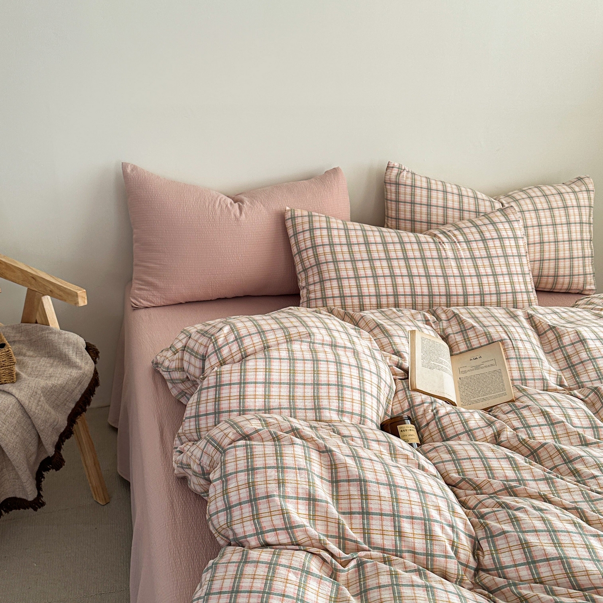 91家纺网 家纺一手货源 找家纺 （总）麦乐迪 2025新款10A抗菌亲肤云朵双层纱无印风水洗棉三件套四件套（提供买家秀和抗菌检测报告）