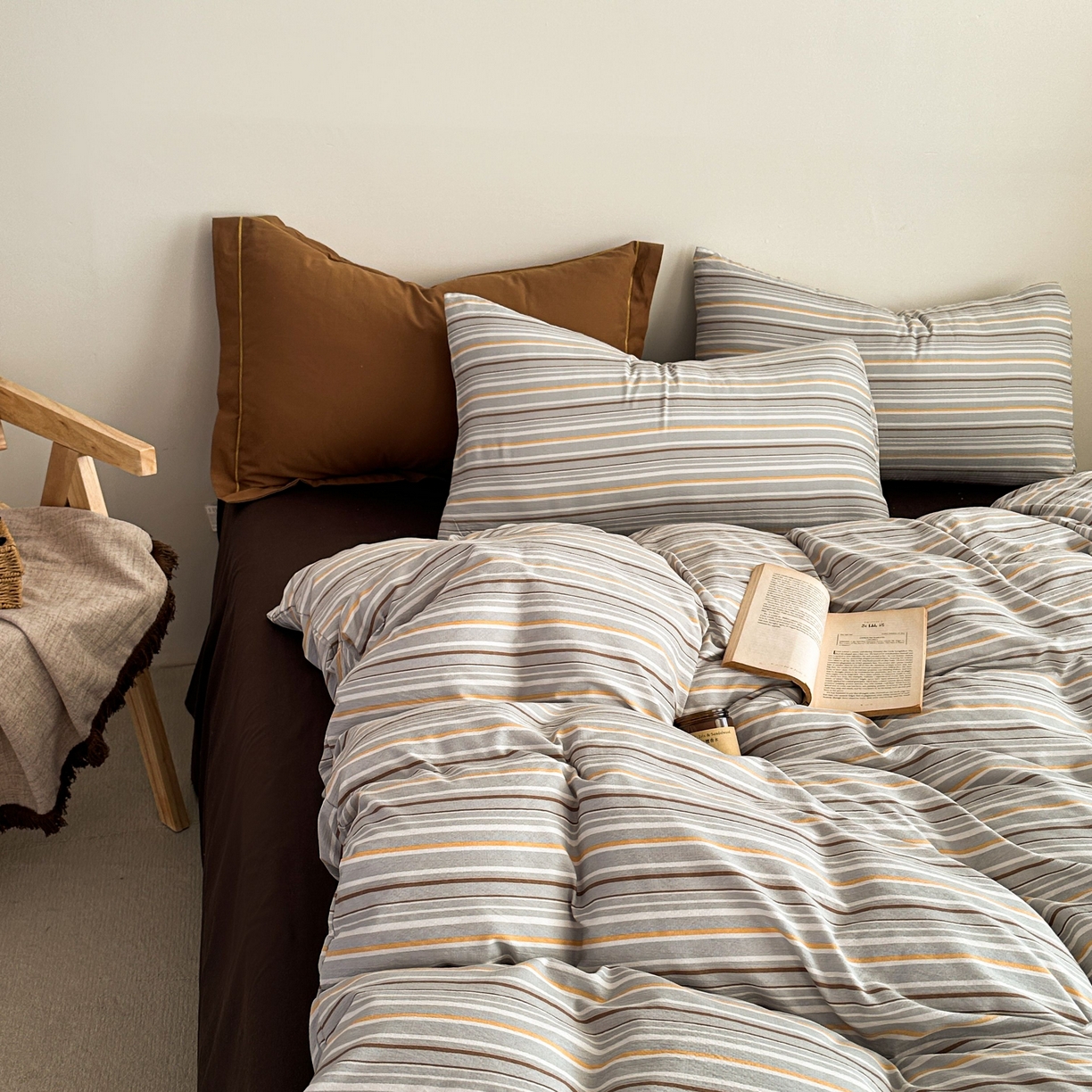 91家纺网 家纺一手货源 找家纺 （总）麦乐迪 2025新款10A抗菌亲肤云朵双层纱无印风水洗棉三件套四件套（提供买家秀和抗菌检测报告）