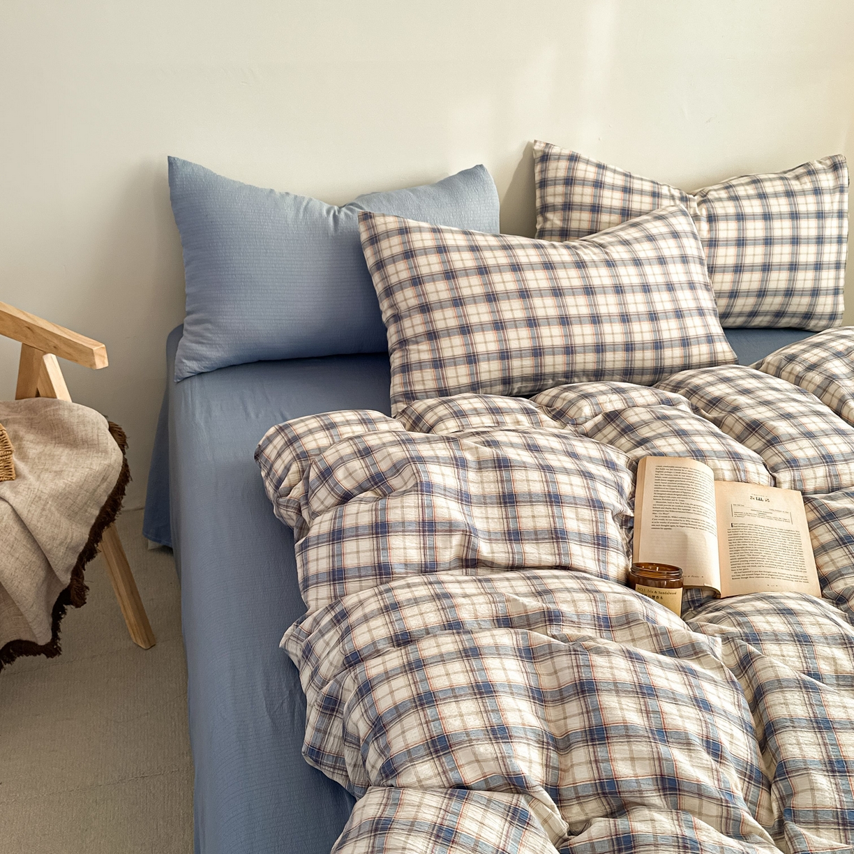 91家纺网 家纺一手货源 找家纺 （总）麦乐迪 2025新款10A抗菌亲肤云朵双层纱无印风水洗棉三件套四件套（提供买家秀和抗菌检测报告）