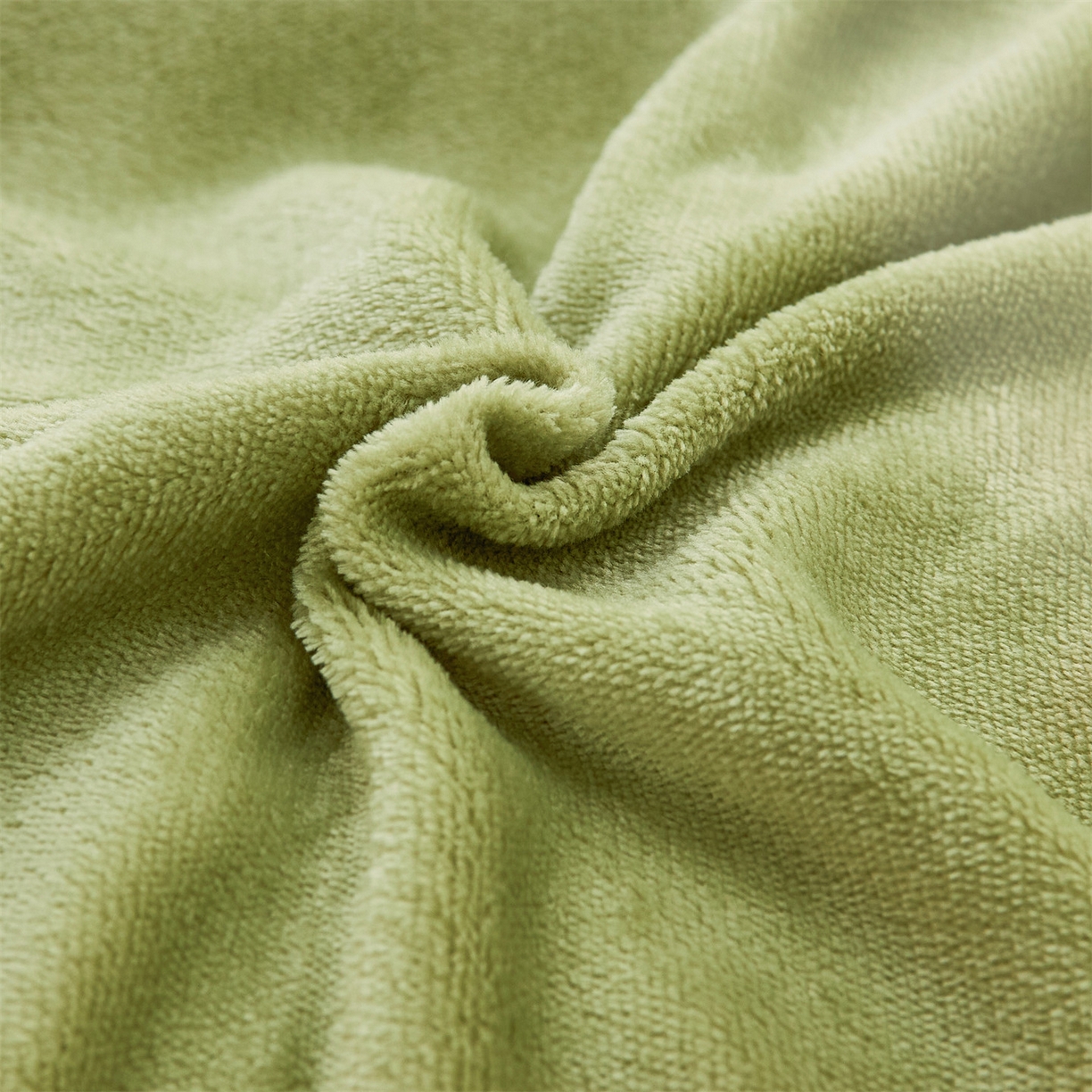 91家纺网 家纺一手货源 找家纺 天之澜家纺 2025新款多功能牛奶绒单被套盖毯（不含被芯） 豆绿