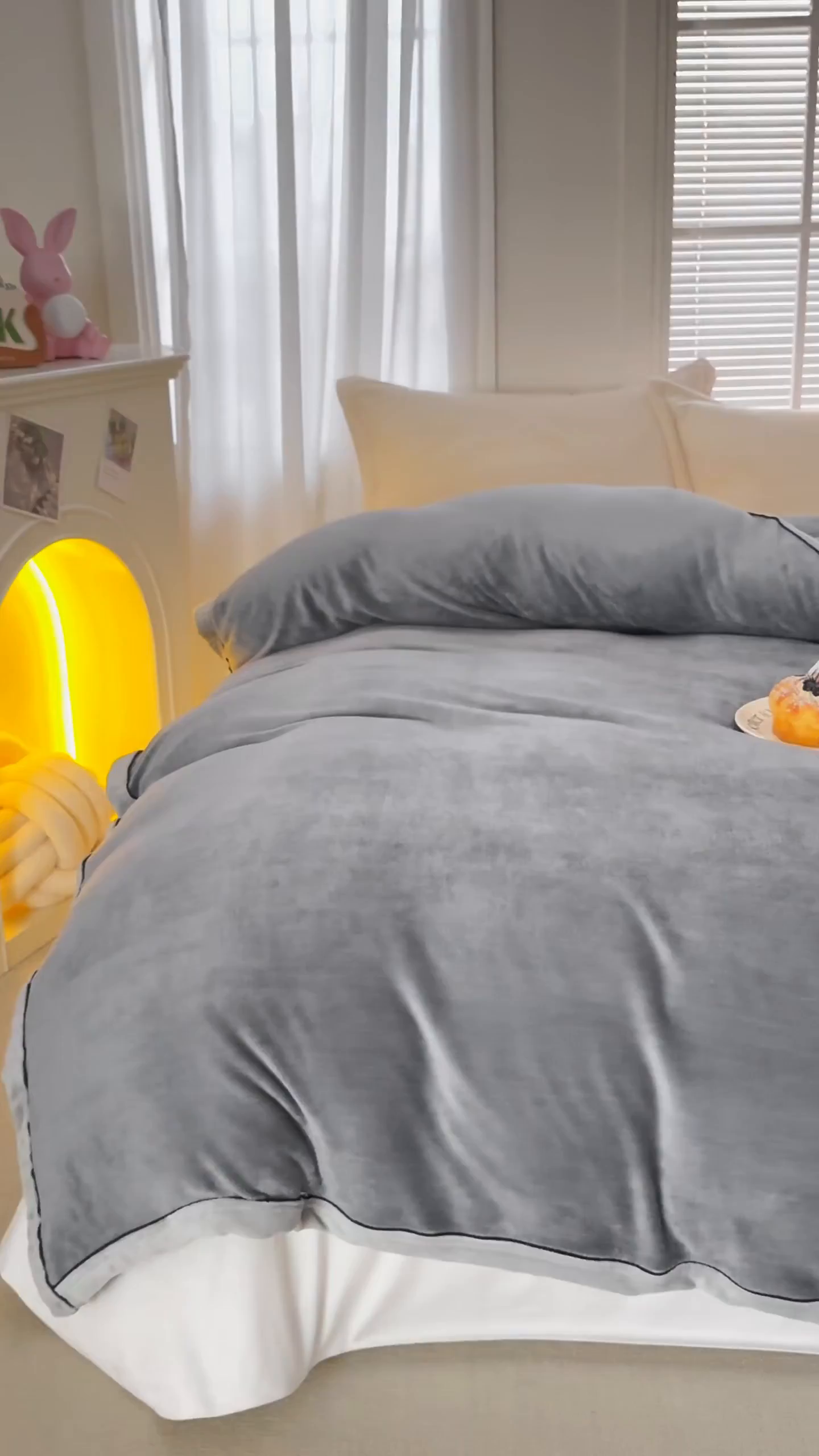 91家纺网 家纺一手货源 找家纺 天之澜家纺 2025新款多功能牛奶绒单被套盖毯（不含被芯） 烟灰