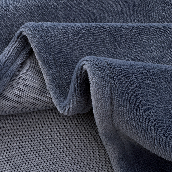 91家纺网 家纺一手货源 找家纺 悠米悠家 2025新款保暖舒适牛奶绒单品床单 蓝色