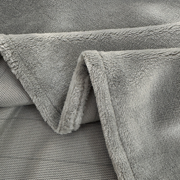 91家纺网 家纺一手货源 找家纺 悠米悠家 2025新款保暖舒适牛奶绒单品床单 灰色