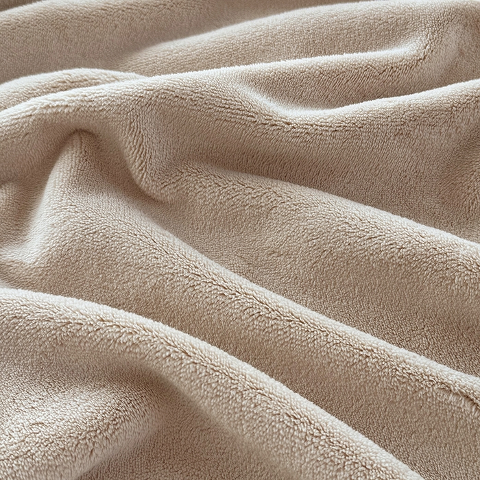 91家纺网 家纺一手货源 找家纺 悠米悠家 2025新款保暖舒适牛奶绒单品床单 卡其色