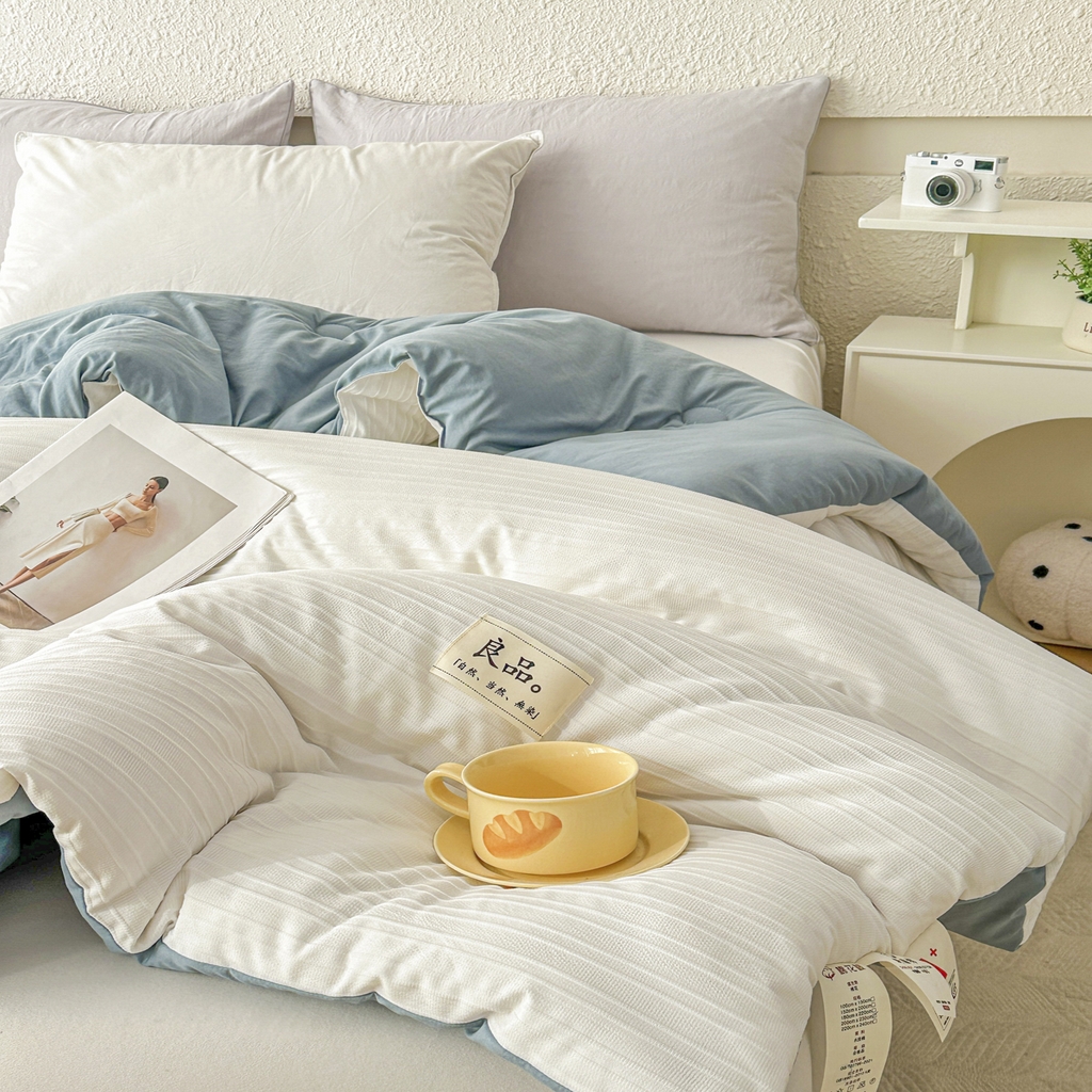 91家纺网 家纺一手货源 找家纺 （总）尊妙被业 2025新款新疆棉花被冬被春秋被被子被芯-良品条纹