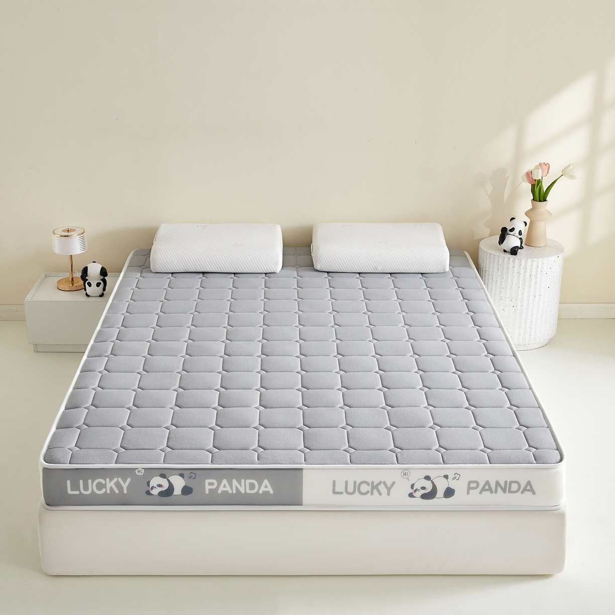 91家纺网 家纺一手货源 找家纺 （总）鑫梦莱 2026新款A类华夫格系列乳胶海绵床垫立体款（成人图）