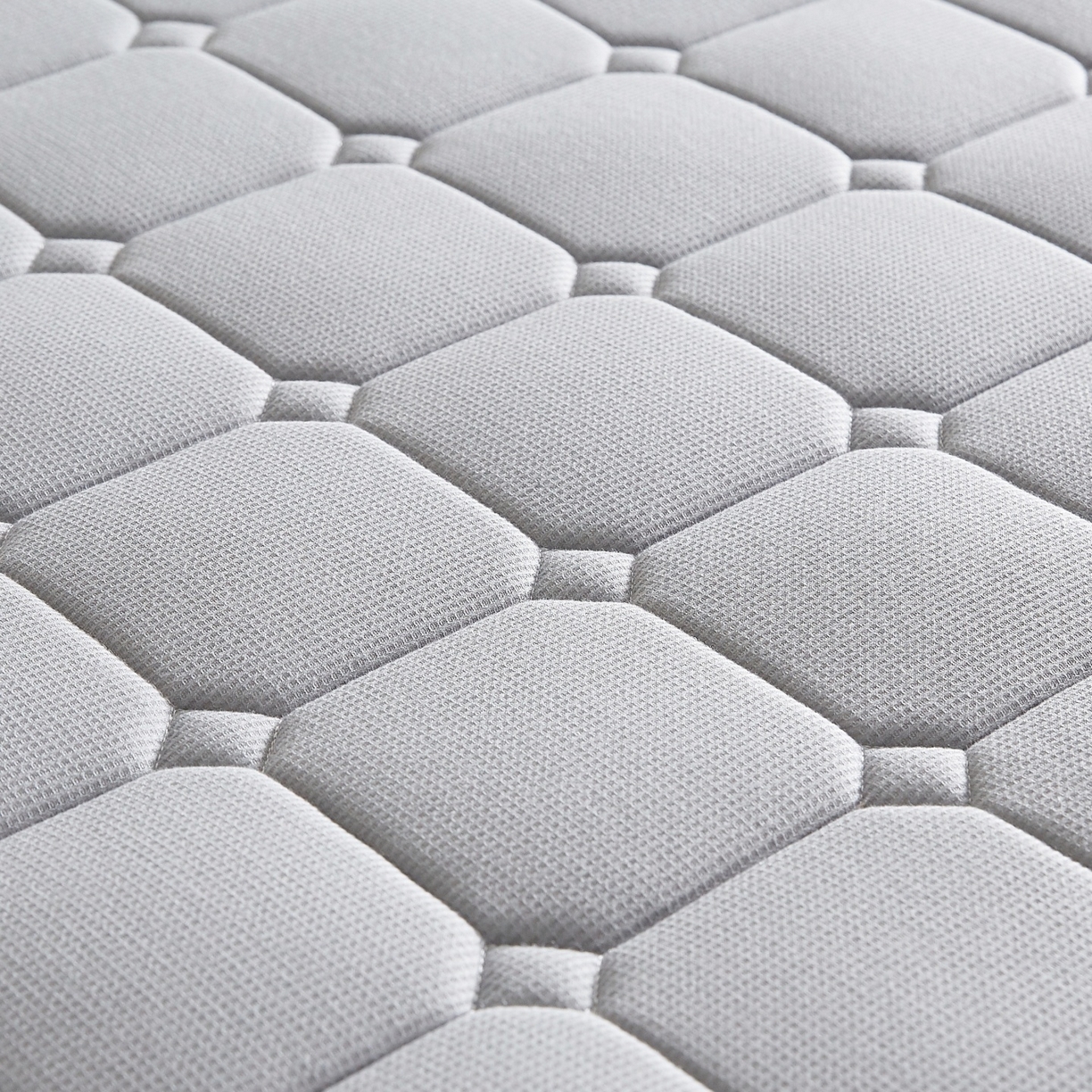 91家纺网 家纺一手货源 找家纺 鑫梦莱 2026新款A类华夫格系列乳胶海绵床垫立体款（成人图） 云烟灰（厚约6cm）