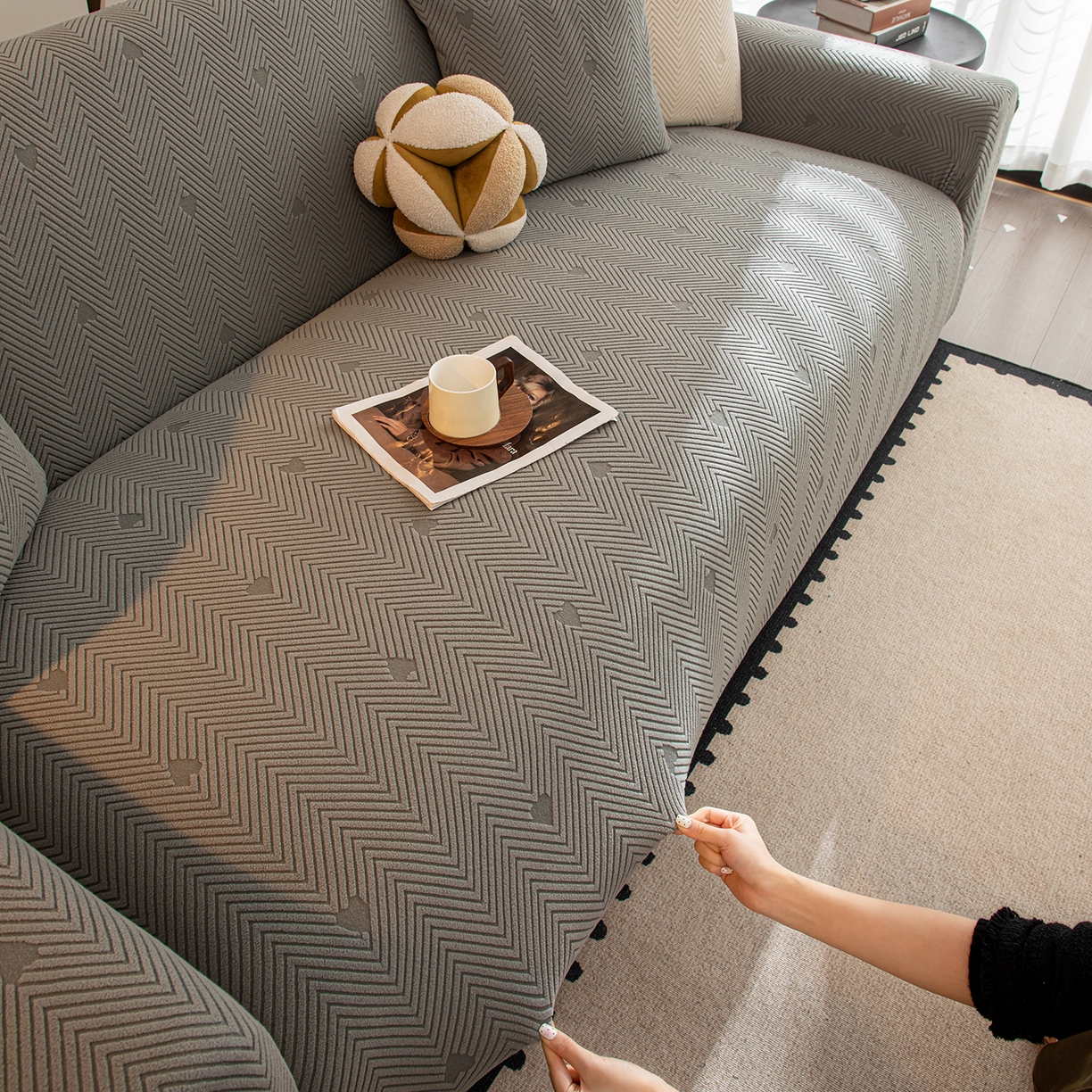 91家纺网 家纺一手货源 找家纺 （总）沐沐家纺 2025新款丘比特沙发套